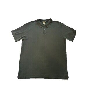LL Bean Traditional Fit Green Short Sleeve Polo Shirt Size XL Tall 100% Cotton